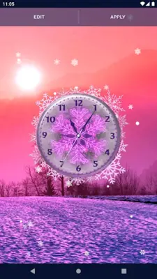 Winter Analog Clock android App screenshot 0