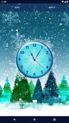 Winter Analog Clock android App screenshot 1