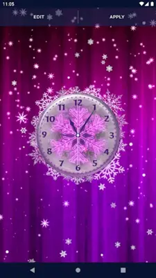 Winter Analog Clock android App screenshot 2