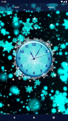 Winter Analog Clock android App screenshot 3