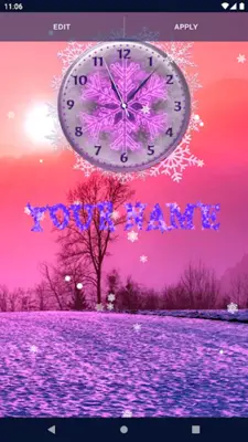 Winter Analog Clock android App screenshot 4