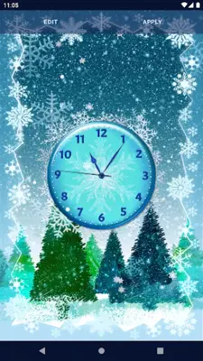 Winter Analog Clock android App screenshot 5